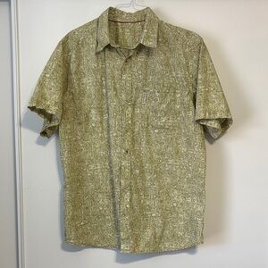 Columbia Olive Patterned Casual Shirt